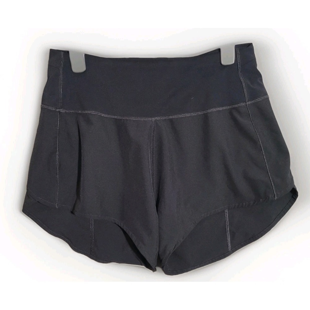 Quince Weightless High Rise Running Shorts Black Medium Lined Gym Athleisure